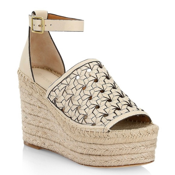 Tory Burch Shoes New Tory Burch Basketweave Leather Espadrille
